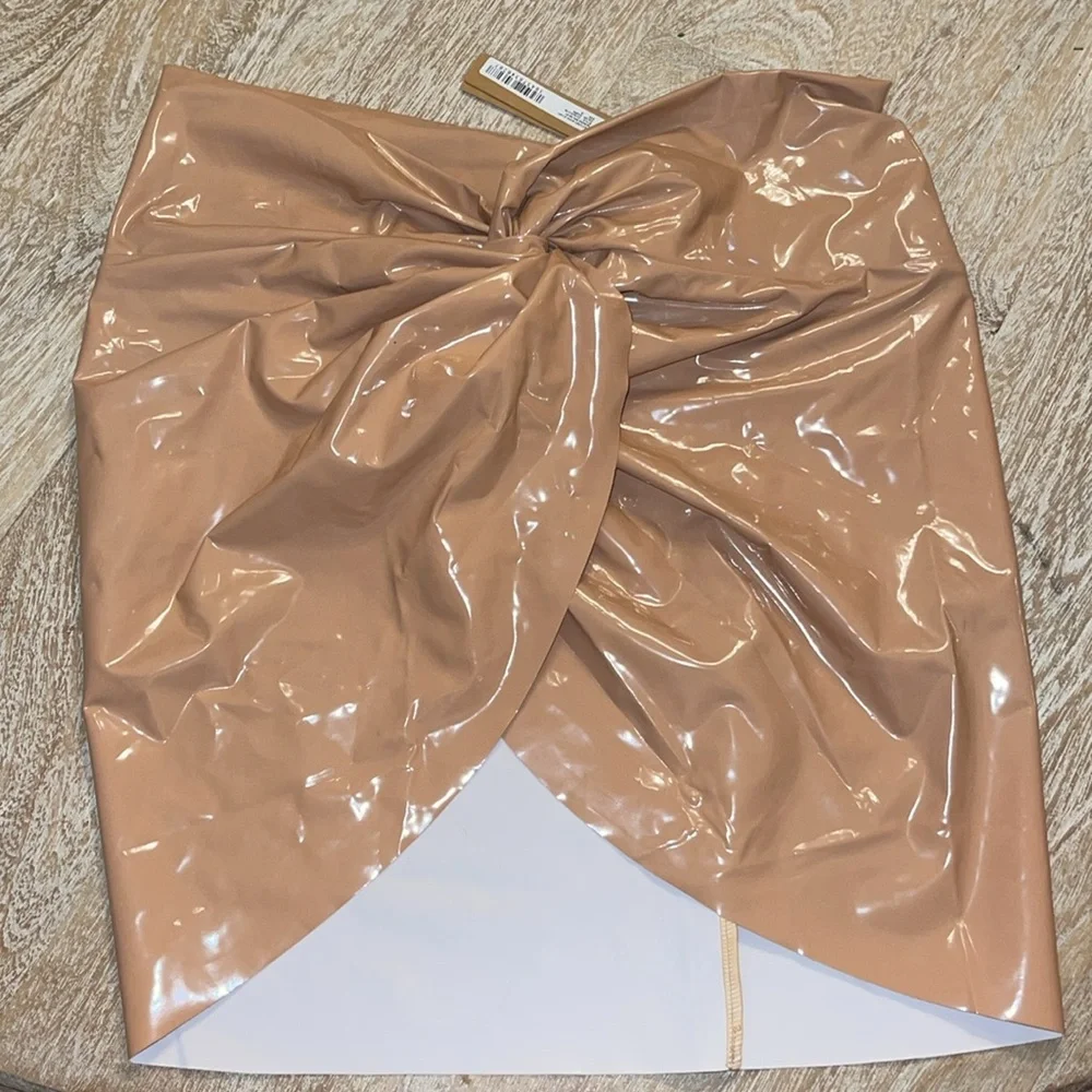 NWT: SKIMS - PVC SARONG MINI SKIRT